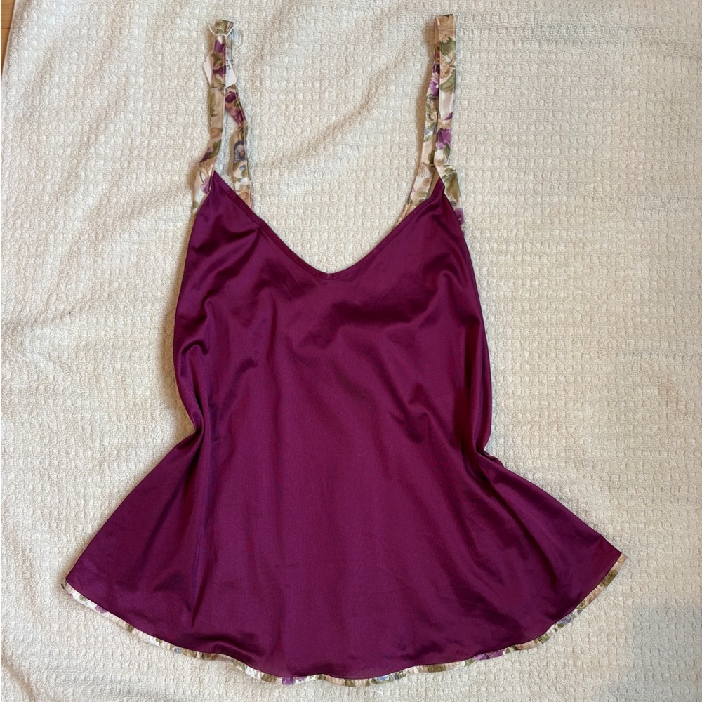 Petra Fashions Magenta Camisole with Floral Straps